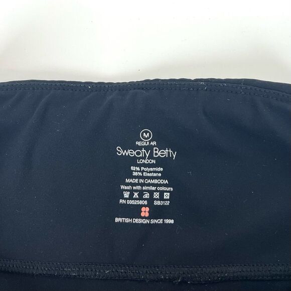Sweaty Betty Black Leggings with Reflective Strips - Picture 3 of 4